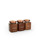 Collection of three spread jars