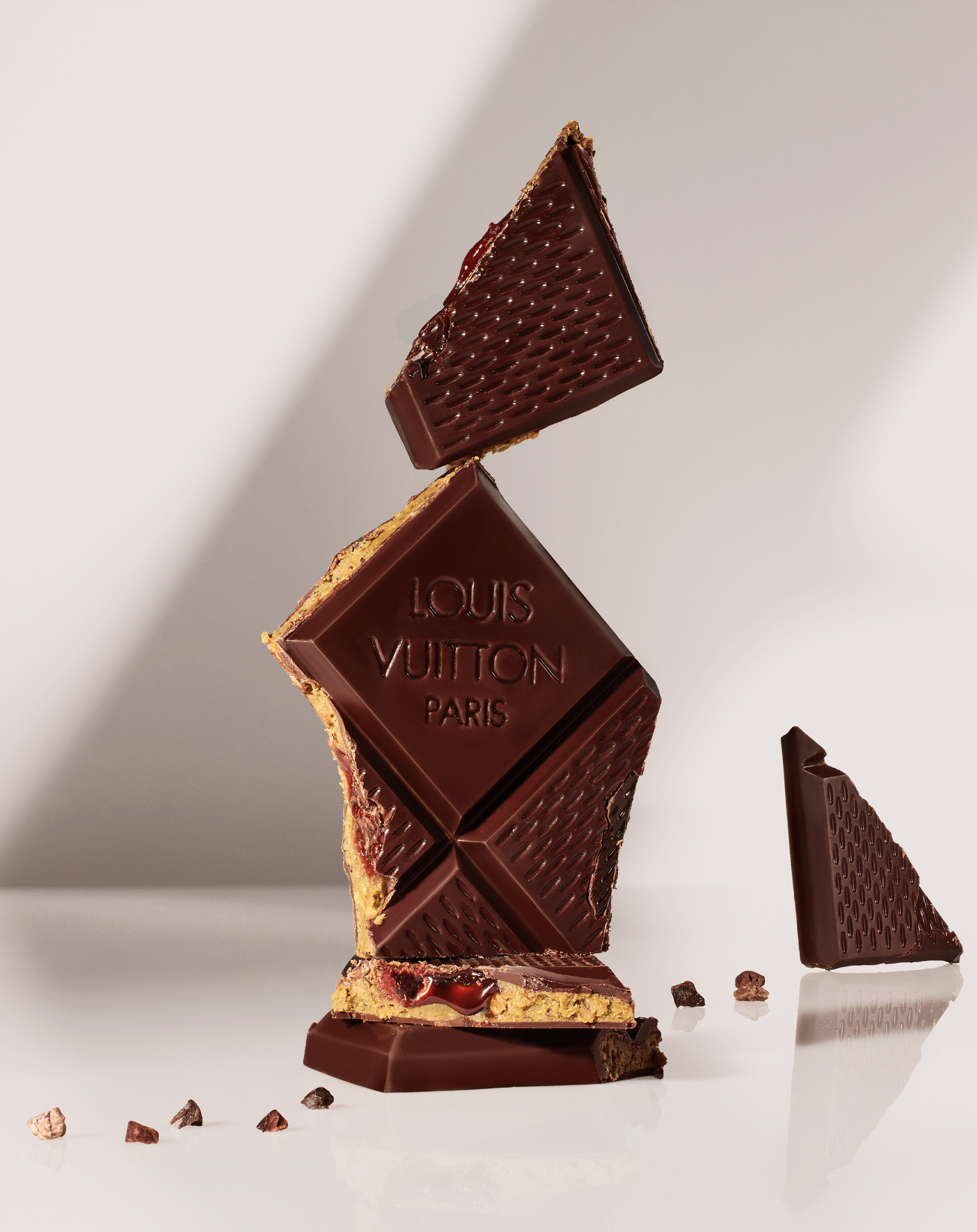 Tablette garnie Chocolat noir - pistache et framboise